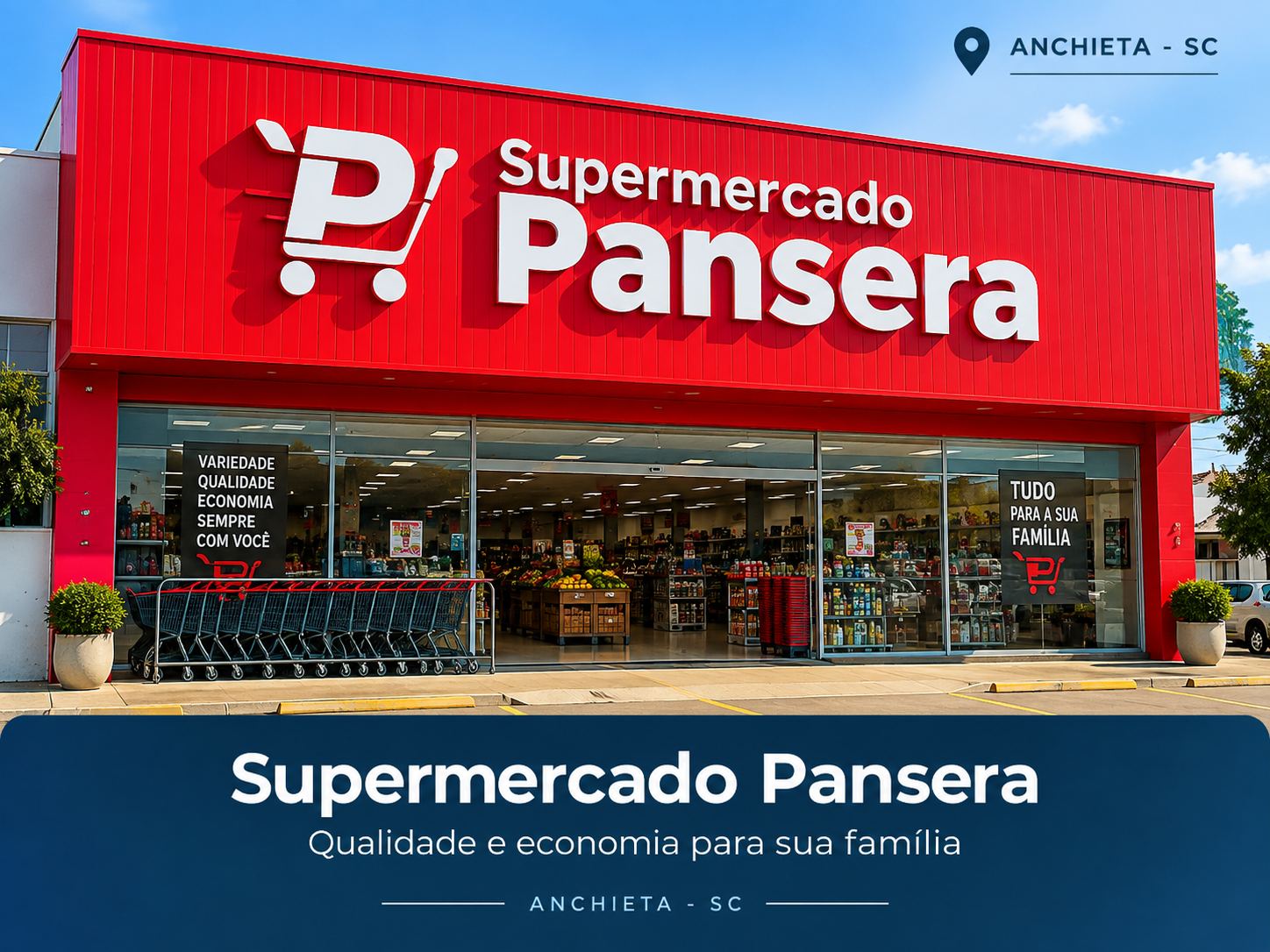 Comércio local representando os negócios de Anchieta